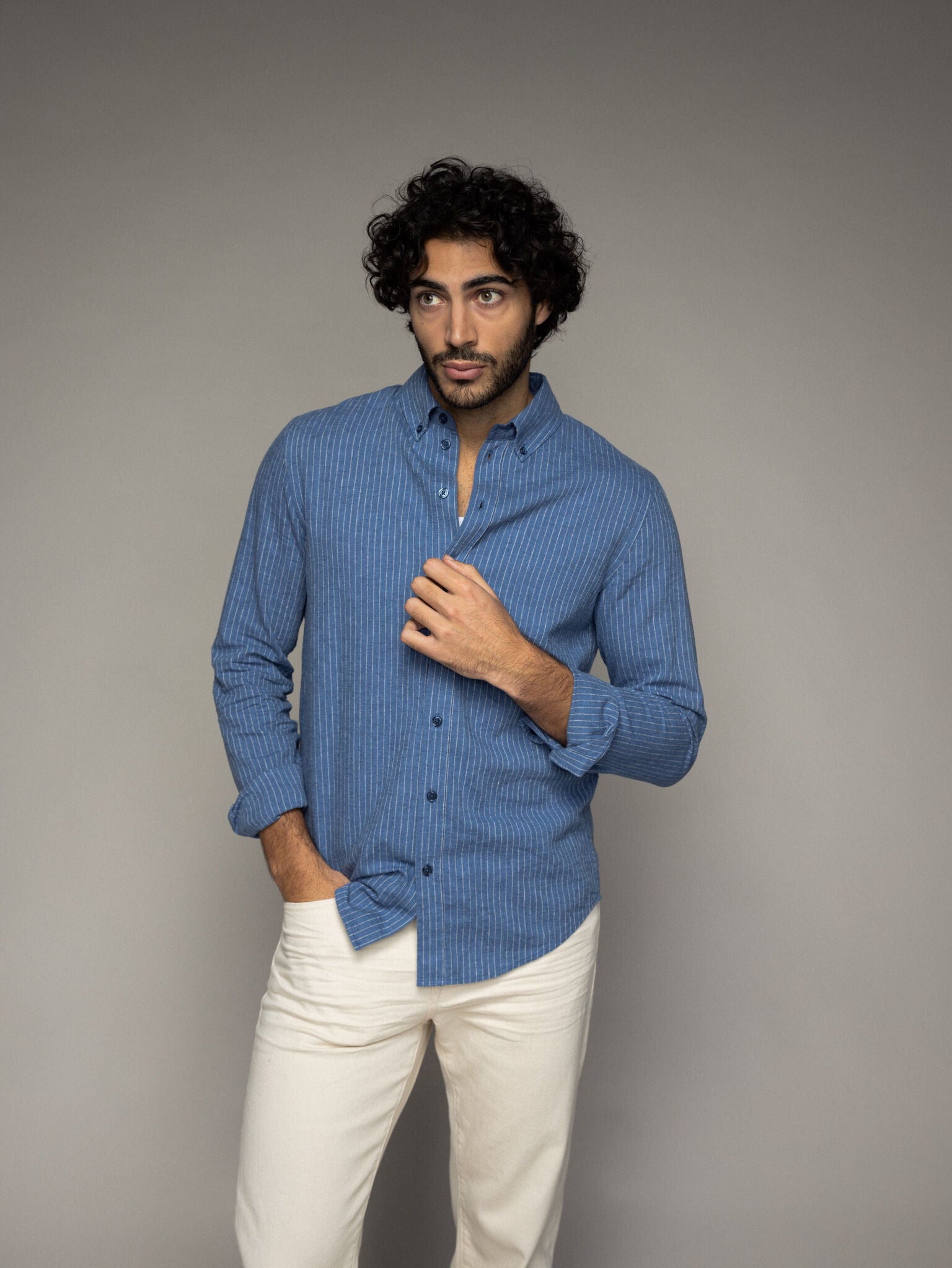 Modelshot / Indigo Blue Melange / Detail